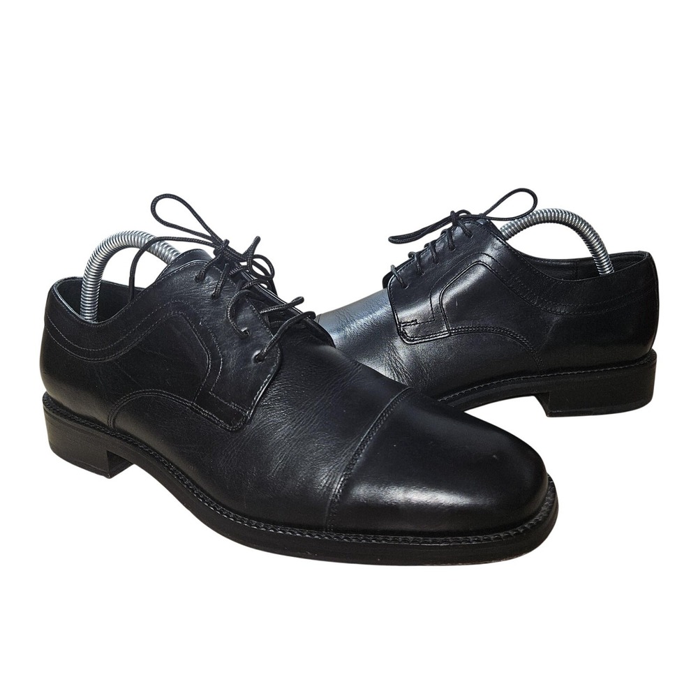 Cole Haan Camila Shoes Mens 8.5M Black Leather Cap Toe Derby Dress Oxford Dressy